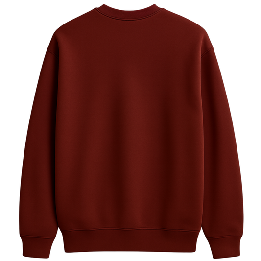 Raccoon Club – Premium Nakışlı Oversize Sweatshirt | Vişne Çürüğü