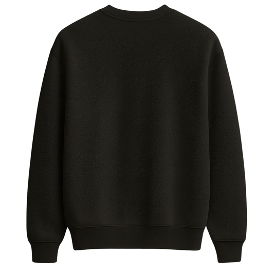 Raccoon Club – Premium Nakışlı Oversize Sweatshirt | Siyah