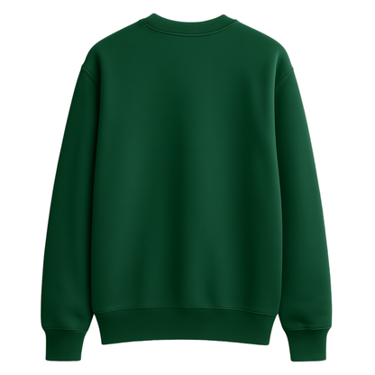 Raccoon Club – Premium Nakışlı Oversize Sweatshirt | Zümrüt Yeşili