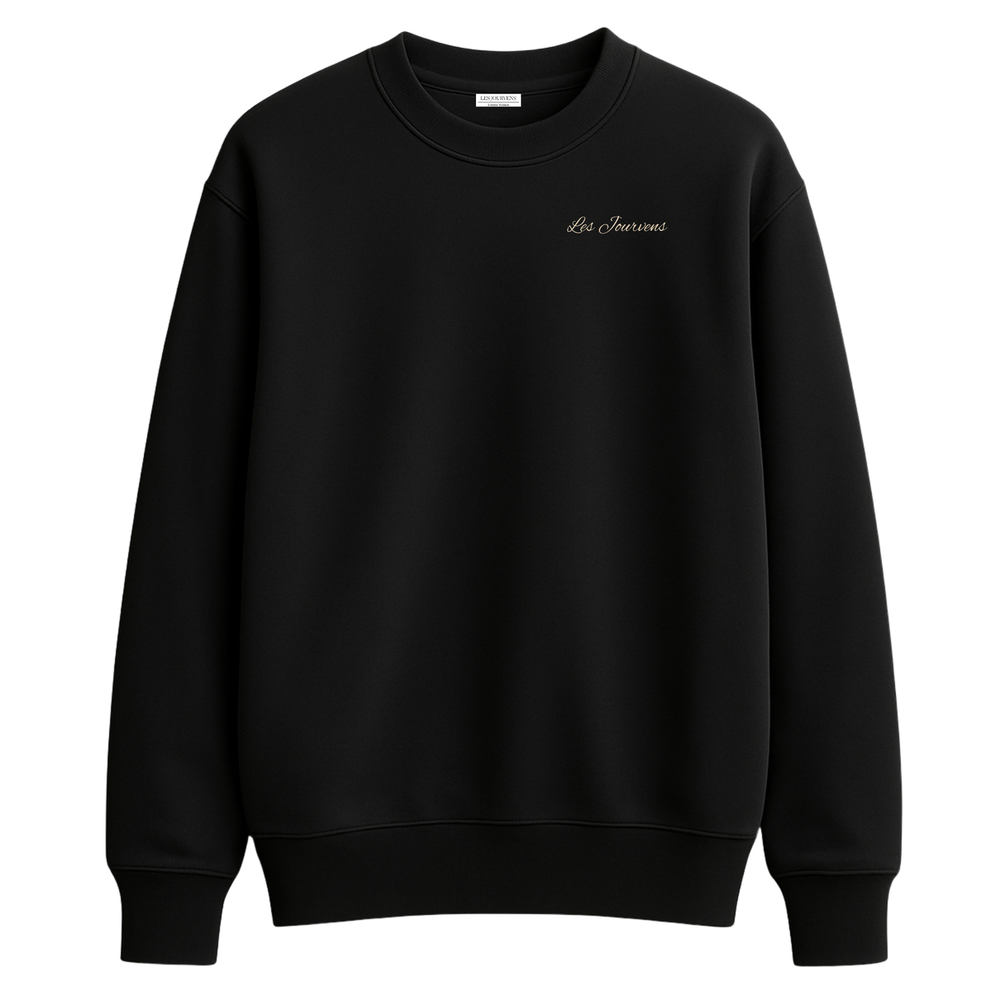 Les Jourvens – Premium Nakışlı Oversize Sweatshirt | Siyah