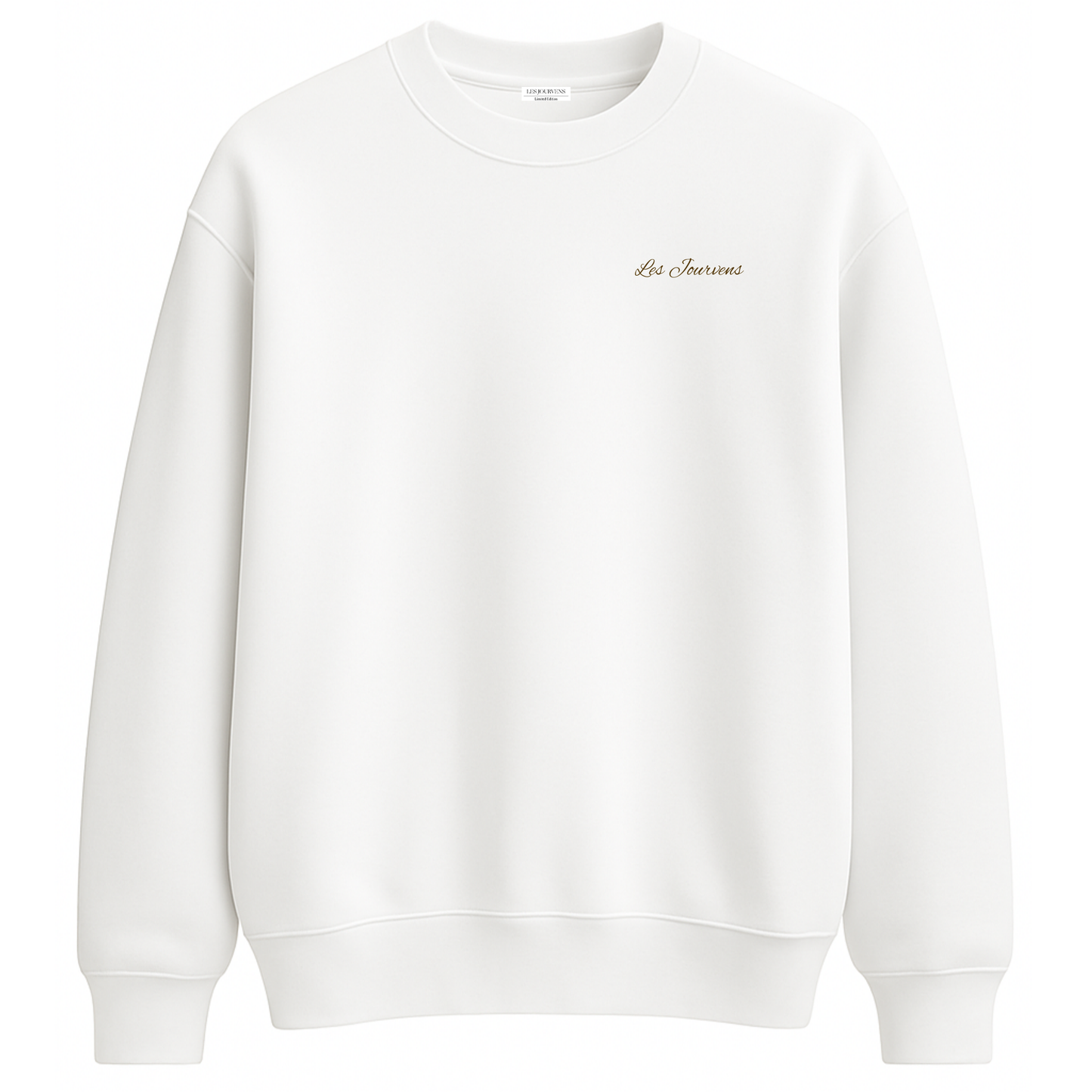 Les Jourvens – Premium Nakışlı Oversize Sweatshirt | Beyaz