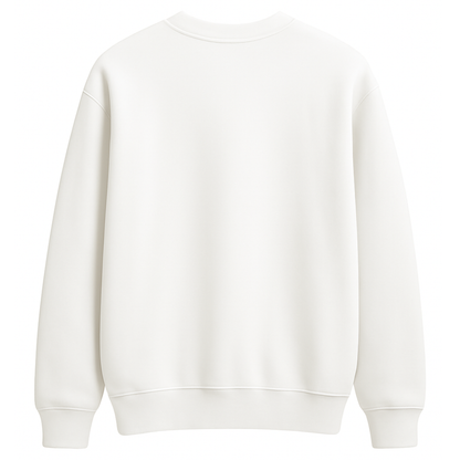 Raccoon Club – Premium Nakışlı Oversize Sweatshirt | Beyaz