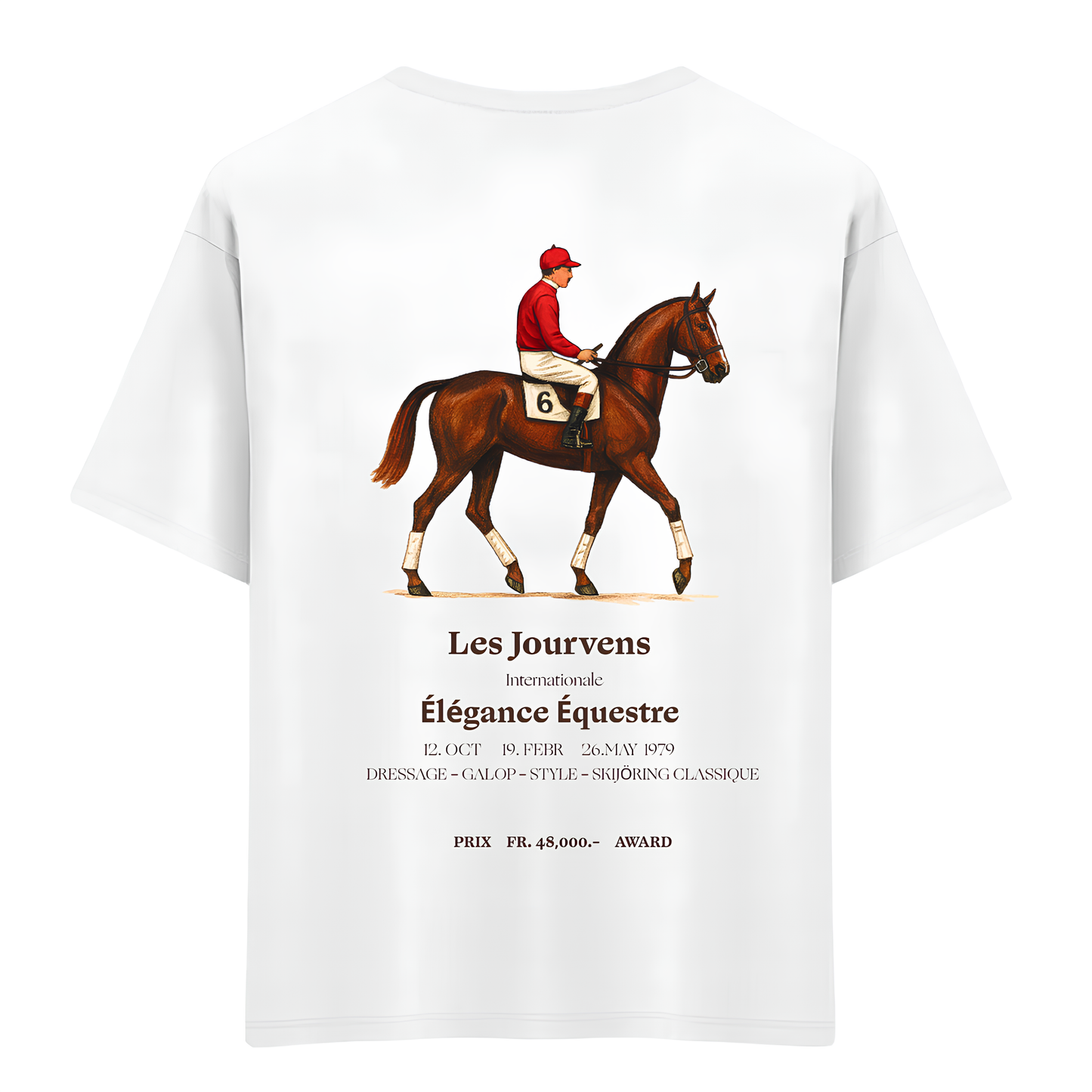 Les Jourvens – Équitation Oversize Beyaz T-Shirt