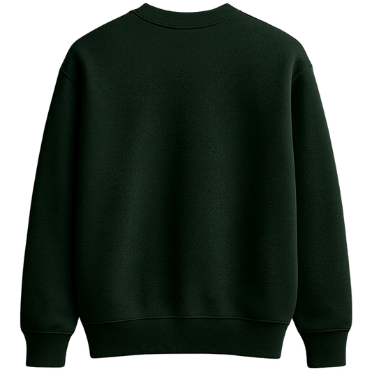 ÖN SİPARİŞ - Raccoon Club – Premium Nakışlı Oversize Sweatshirt | Zümrüt Yeşili