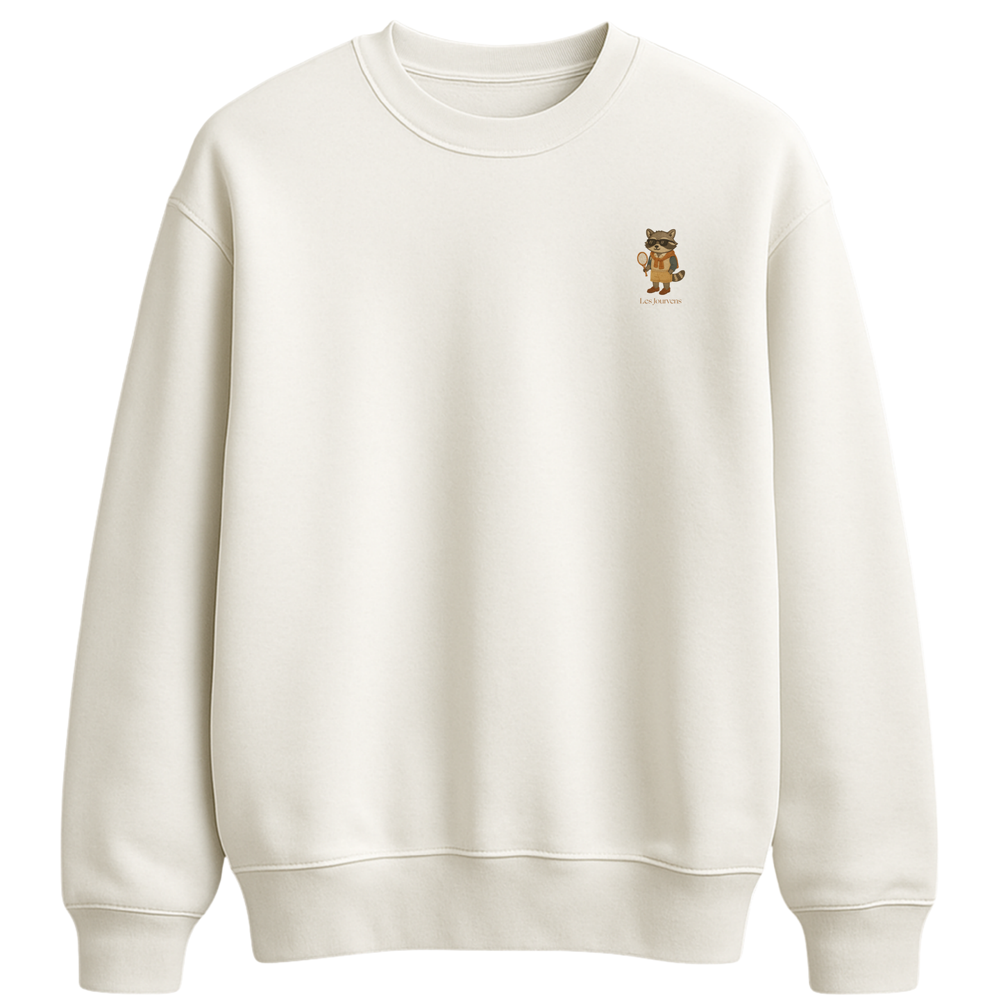 ÖN SİPARİŞ - Raccoon Club – Premium Nakışlı Oversize Sweatshirt | Beyaz