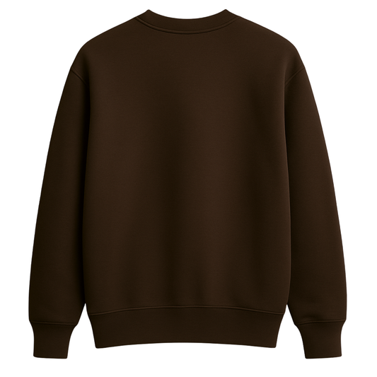 Raccoon Club – Premium Nakışlı Oversize Sweatshirt | Acı Kahve