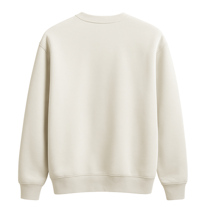 ÖN SİPARİŞ - Raccoon Club – Premium Nakışlı Oversize Sweatshirt | Beyaz